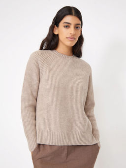 Джемпер с разрезами по бокам B2890/cammello - Emka фото 3