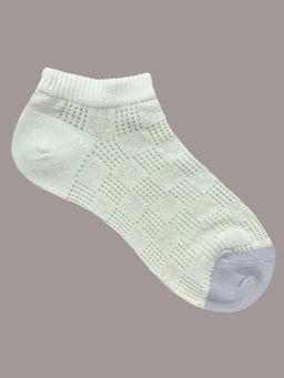 Короткие носки р.35-40 "Перфорация Сердечки" Зеленые