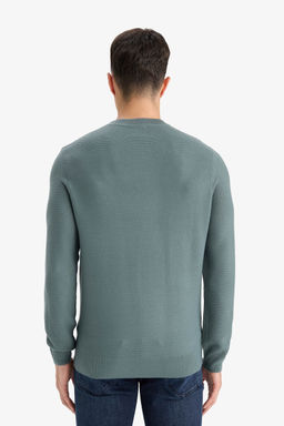 Standart Fit Bisiklet Yaka Basic Dokulu Triko Kazak - Defacto фото 6