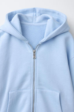SUDADERA CREMALLERA B?SICA / Azul claro - Zara фото 5