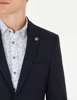 Lacivert Ekstra Slim Fit Blazer Ceket