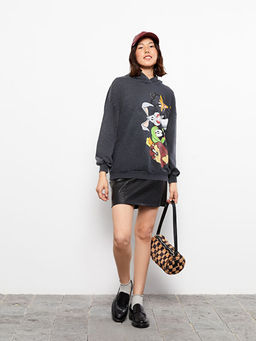 Bugs Bunny Bask?l? Uzun Kollu Kad?n Hoodie - Waikiki фото 3