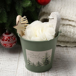 Набор подарочный «Этель» Winter magic, 5 предмета, полотенце 30×60 см, мочалка, расчёска