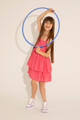 Фиолетовое тканое платье для девочки - U.s. polo assn фото 5