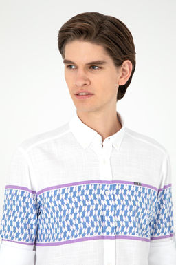 Мужская темно-синяя рубашка с длинным рукавом - U.s. polo assn фото 2