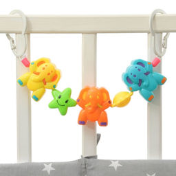 Растяжка на коляску/кроватку Крошка Я «Слоники», 3 игрушки, МИКС