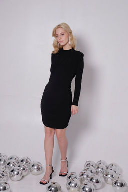 Мини-платье чёрное - Martichelli фото 11