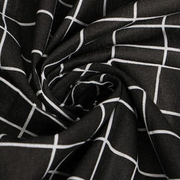 Скатерть Доляна Клеткацв.черный 145х2003см,100%пэ, рогожка 130 гр/м  фото 2