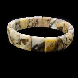 Браслет из камня Леопардовая яшма с огранкой оберегает и приумножает богатство