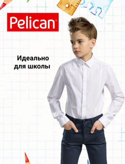 PELICAN, сорочка верхняя для мальчиков, Белый  фото 6