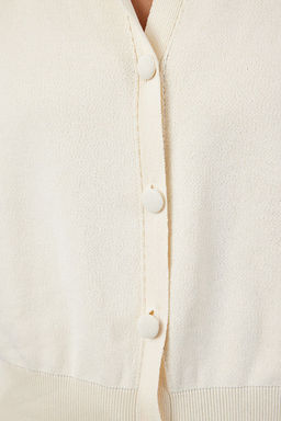 Ekru Regular Polo Yaka Yelek TWOAW25YE00011 - Trendyolmilla фото 3