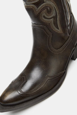 BOTA COWBOY / Marr?n - Zara фото 6
