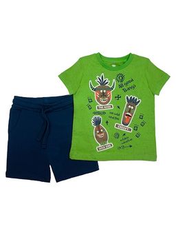 CRB wear/CSKB 90101-37-318 Комплект для мальчика (футболка, шорты),зеленый/Ex.Cherubino