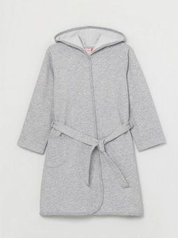 CRB wear/CSBG 40012-11 Халат для девочки, светло-серый меланж/Ex.Cherubino фото 2