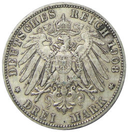 3 марки 1908 года А Германия (Пруссия)