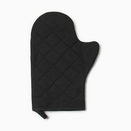 Варежка-прихватка Доляна Душевная кухня цв.черный 20х28см, рогожка, 100% х/л  фото 3