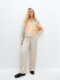 Beli Lastikli Saten Kad?n Pantolon