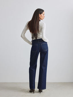 Wideleg Kad?n Jean Pantolon