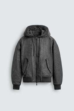 LEATHER EFFECT REVERSIBLE BOMBER JACKET - Zara фото 7