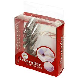 Кондитерский набор 13 предметов Десерт: мешок для крема п/эт, насадка из нержавеющей стали - 12 штук; фиксатор для насадок, в коробке (Китай) - Домашняя мода фото 2