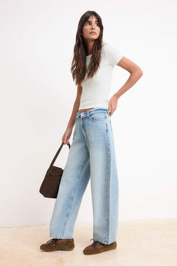Mavi Dusuk Bel Baggy Fit Tencel Kar?s?ml? Barrel Jeans TWOSS26JE00193 - Trendyolmilla фото 3