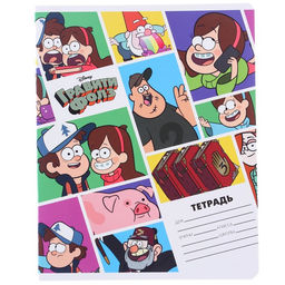 Цена за 20 шт. Тетрадь в линейку 24 листа, 5 видов МИКС, обложка мелованный картон, «Гравити Фолз»