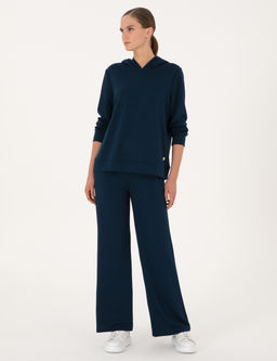 Lacivert Flare Fit Modal Kar___ml_ E_ofman Alt_