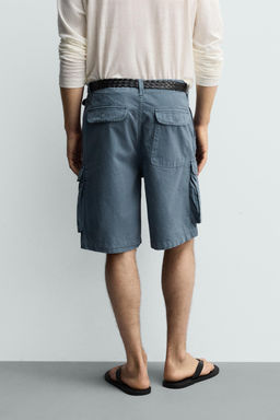 BERMUDA CARGO RELAXED FIT / Azul
