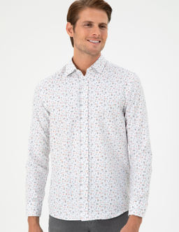 Turuncu Slim Fit Uzun Kollu G_mlek - Pierre cardin фото 3