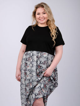 Платье Виттория, вискоза/кулирка До 60 размера - Малина фото 71