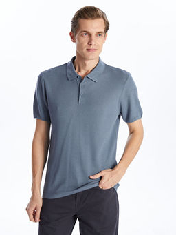 Polo Yaka K?sa Kollu Erkek Triko Kazak