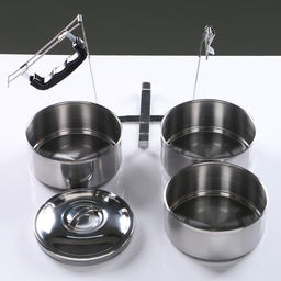 Ланч бокс TAKE IT EASY «Альструп», 2.1 л, 3 уровня, нержавеющая сталь, серебристый