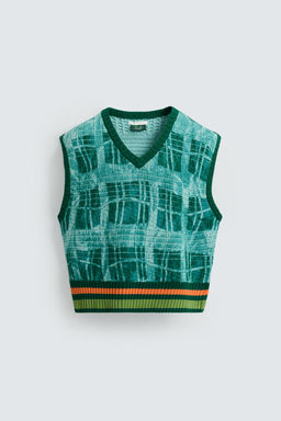 GRAPHIC PRINT KNIT WAISTCOAT  OTIS KWAME KYE QUAICOE - Zara фото 17