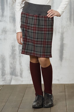 Юбка для девочек 7030. 5006 серый