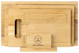 Комплект 3 досок 38*22*1,8 см, 34*20*1,8 см, 30*18*1,8 см "Прямая ручка" на дер. подстав.