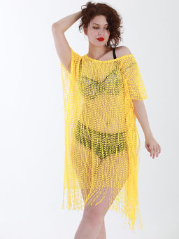 Накидка пляжная желтая