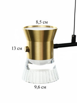 Светильник «Авион»LED 40 Вт 4000К черно-золотой 90×11×12-212 см