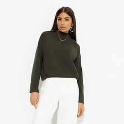 Джемпер со сборкой Долгожданное приглашение (green) - Charutti фото 8