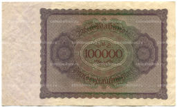 Банкнота 100000 марок 1923 года Германия