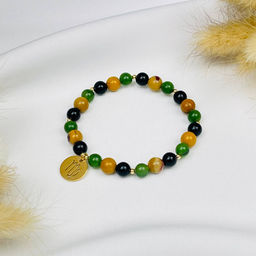 Браслет для "Девы" из Агата, Нефрита и Яшмы 17 см