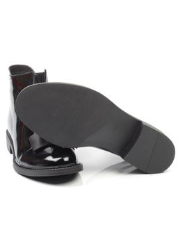 01-CA104-2 BLACK Ботинки женские (натуральная кожа, байка)