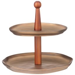 ВАЗА ДВУХЯРУСНАЯ BRONCO BRONZE 24,5*20,5 СМ