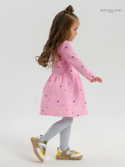 Платье Эля цветные сердечки на розовом - Sovalina фото 25