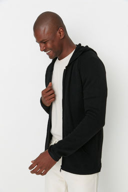 Siyah Slim Fit Kapusonlu H?rka H?rka TMNAW22HI1249 - Trendyolmilla фото 4
