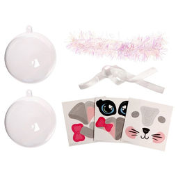 Ёлочный шар-персонаж «Новый год! Нежная кошечка», набор для творчества