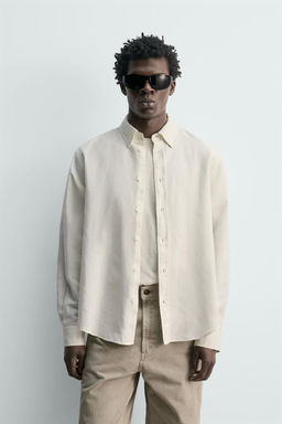 CAMISA REGULAR FIT C??AMO - ALGOD?N / Blanco - Zara фото 2