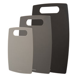 51145 WERNER Набор из 3-х разделочных досок FRESCO 35x22 / 29,5x19,5 / 24x15 см. Материал: пластик. Цвета: темно-серый, серый, светло-серый.