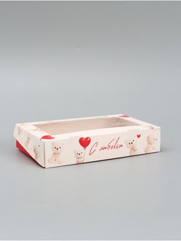 Цена за 5 шт. Коробка подарочная складная «С любовью», 20×12×4 см, с окном