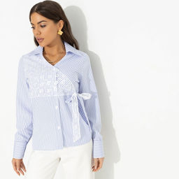 Рубашка с эффектом многослойности, Модная цель (белая) - Charutti фото 8