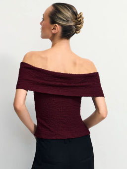 Топ со спущенными плечами / Zarina  фото 6